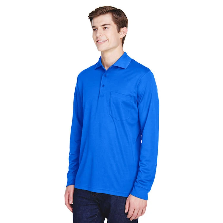 Core 365 Adult Pinnacle Performance Long-Sleeve Piqué Polo With Pocket - Image 4