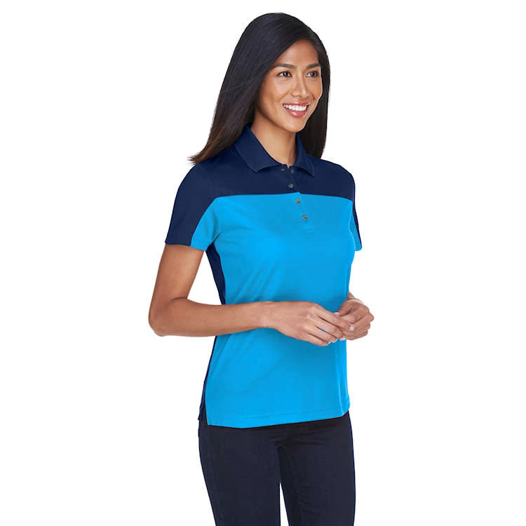 Core 365 Ladies' Balance Colorblock Performance Piqué Polo - Image 4
