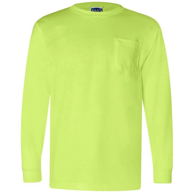 Bayside Union Made Long Sleeve T-Shirt With Pocket - Image 2