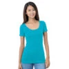 Bayside Junior Fine Jersey Wide Scoop Neck Tee