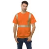 Bayside Hi-Vis 50/50 Crew Tee Segmented Striping