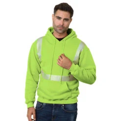 Bayside Hi-Vis Pullover Hoodie Segmented Striping