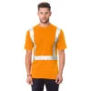 Bayside Hi-Vis 50/50 Pocket Crew Tee Solid Striping