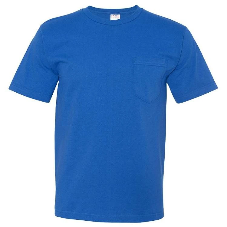 Bayside 5.4 Oz. Short Sleeve T-Shirt With A Pocket - Image 2