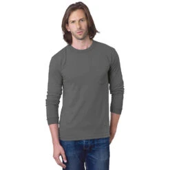 Bayside 6.1 Oz. Long Sleeve T-Shirt With Pocket