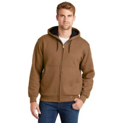 CornerStone® Heavyweight Full-Zip Hooded Sweatshirt With Thermal Lining
