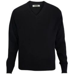 Edwards Unisex V-Neck Acrylic Interlock Long Sleeve Sweater