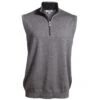 CLEARANCE Edwards Quarter-Zip Fine Gauge Vest With Contrasting Collar