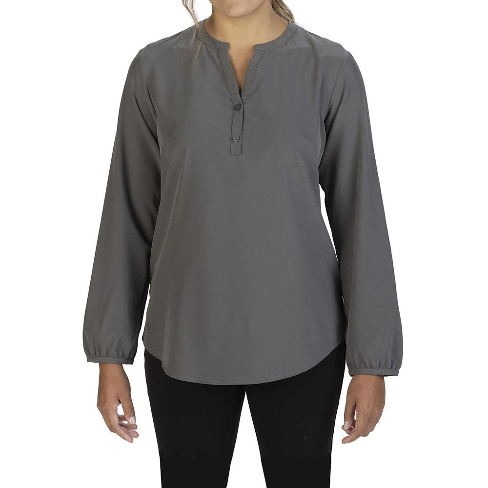 Edwards Ladies' Open V-Neck Long Sleeve Blouse