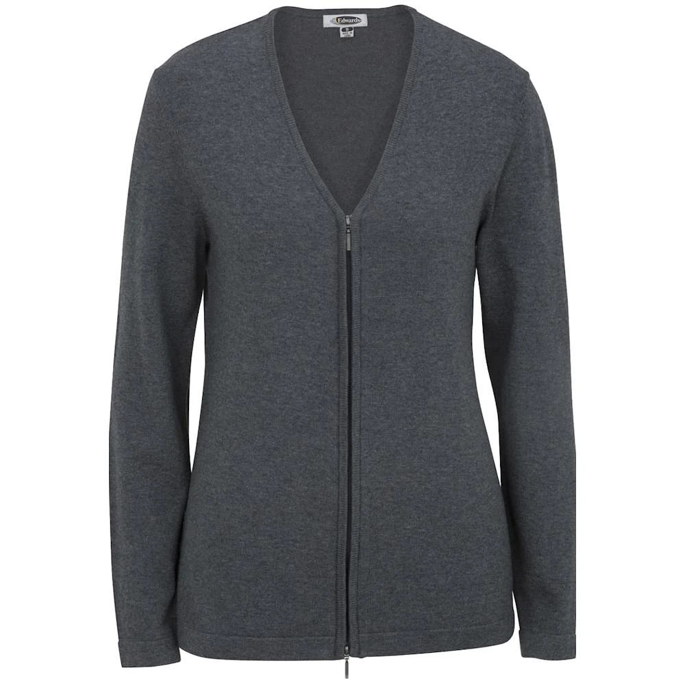 Edwards Ladies' Full Zip V-Neck Cardigan Sweater