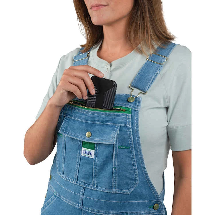Liberty Women's Washed Denim Bib Overall - Image 4