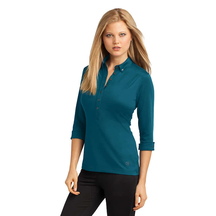 OGIO® Ladies' 3/4 Sleeve Gauge Polo - Image 4