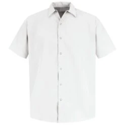 Red Kap Men's Specialized SS Pocketless Polyester Work Shirt